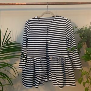 Peplum B&W Stripe Jacket